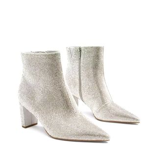 LANE BRYANT Sparkle Bootie Boot  Bling Crystal Diamond  9W INC